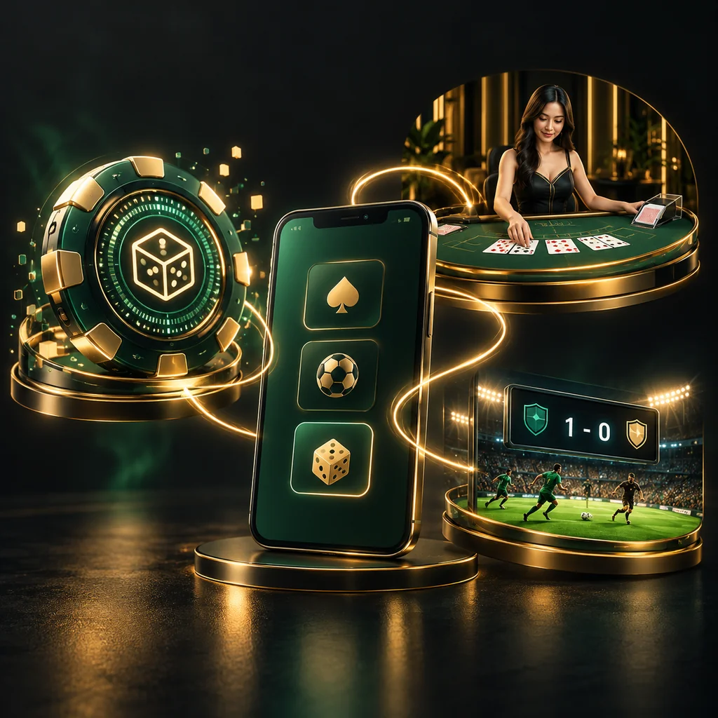 Random-outcome chip, streamed card table and football scoreboard